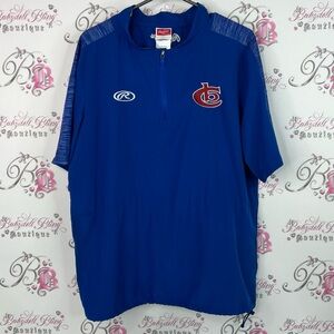 Rawlings Tshirt half zip CB Blue Shirt jersey style collared comfy sporty